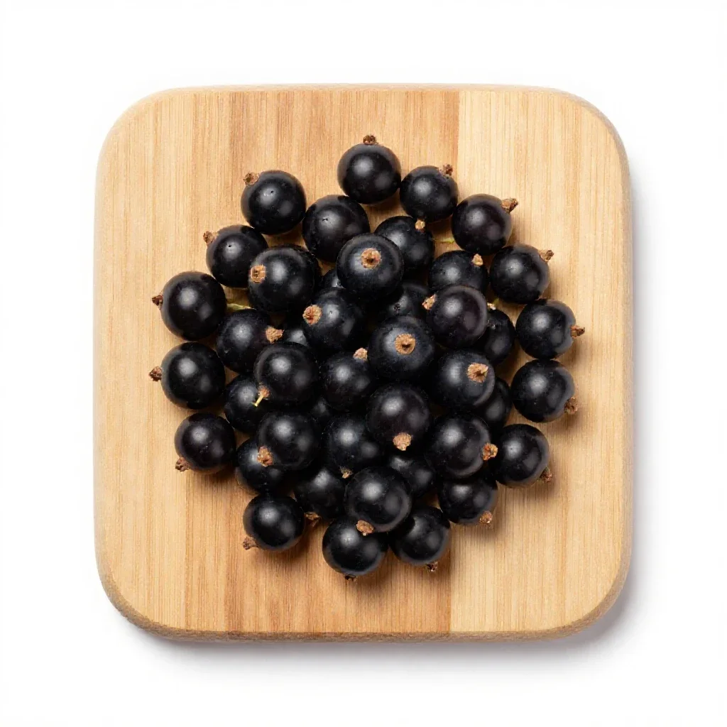 Black currant isolated on a white background