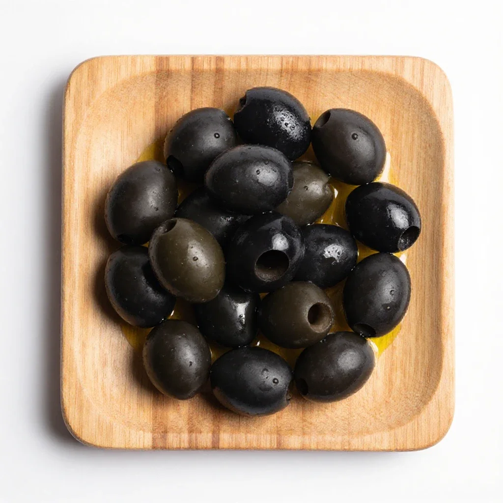 Black olive isolated on a white background