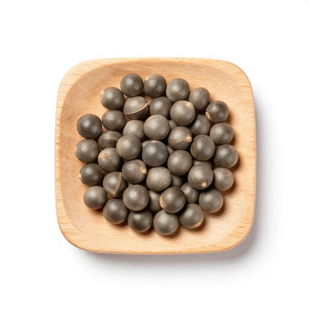 Bonduc nut isolated on a white background