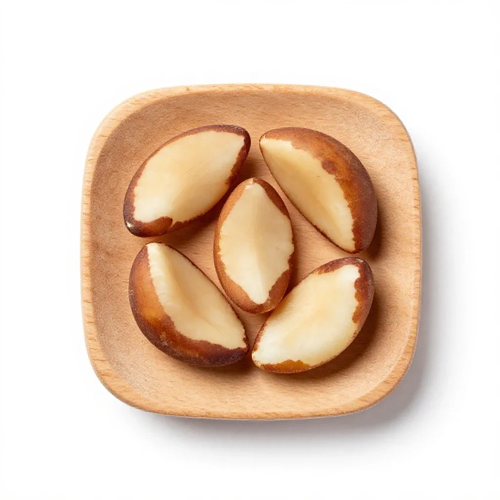Brazil nut isolated on a white background