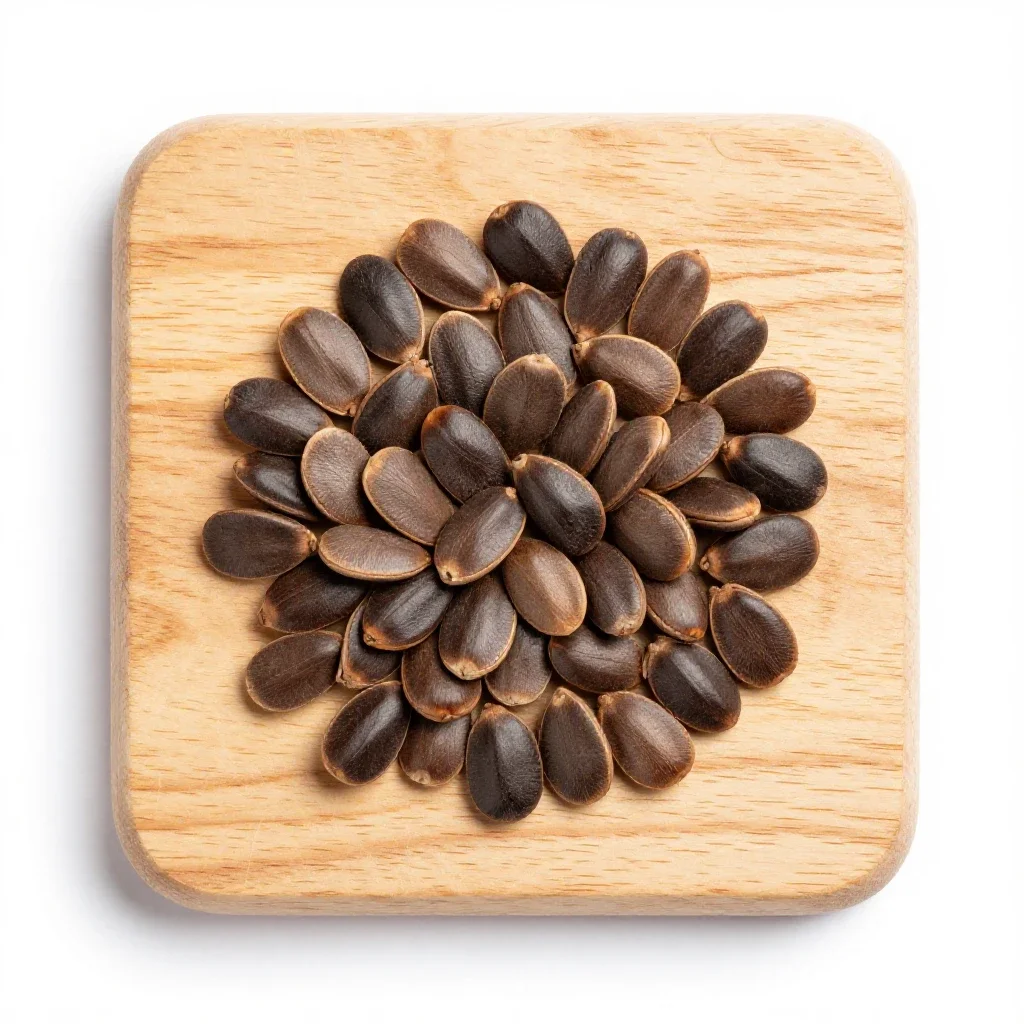 Cembra nut isolated on a white background