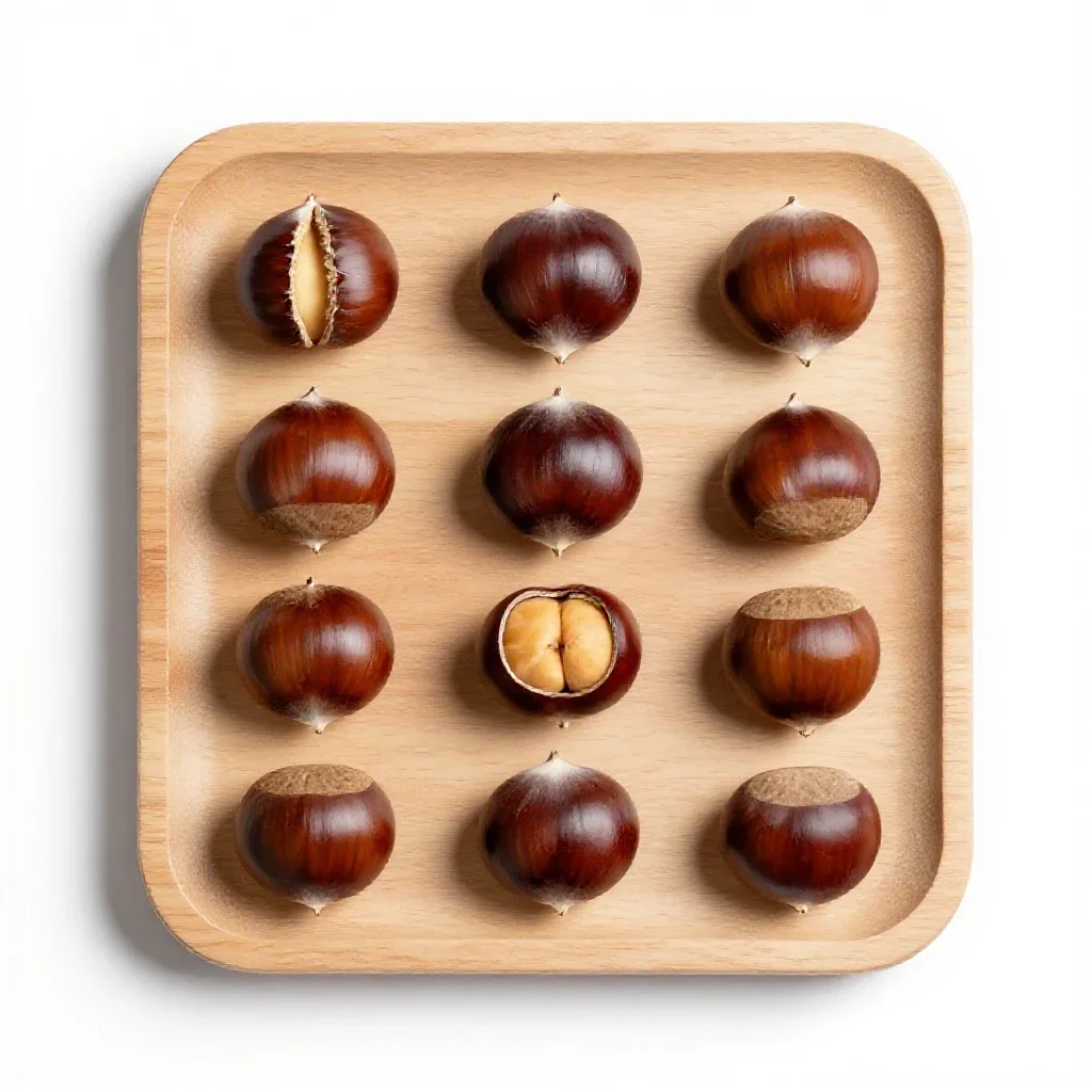Chestnut isolated on a white background
