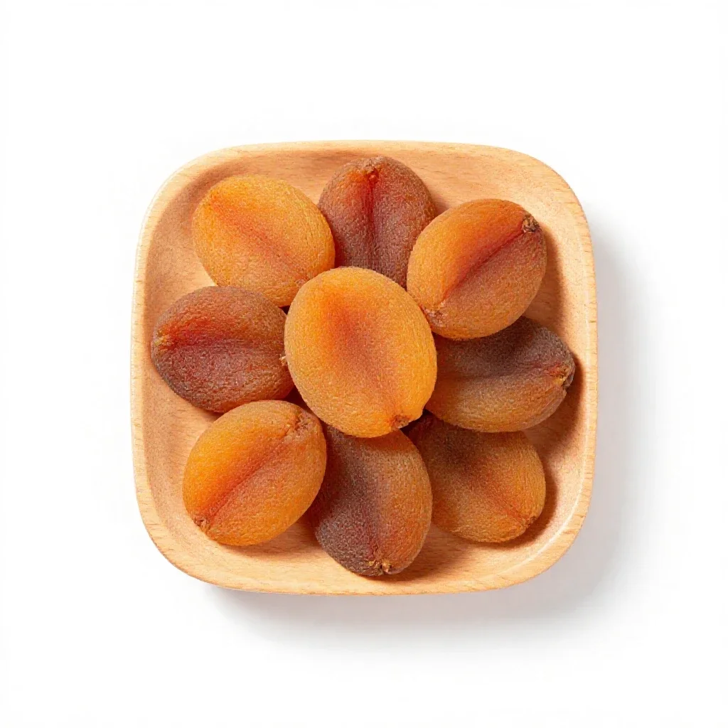 Dried apricot isolated on a white background