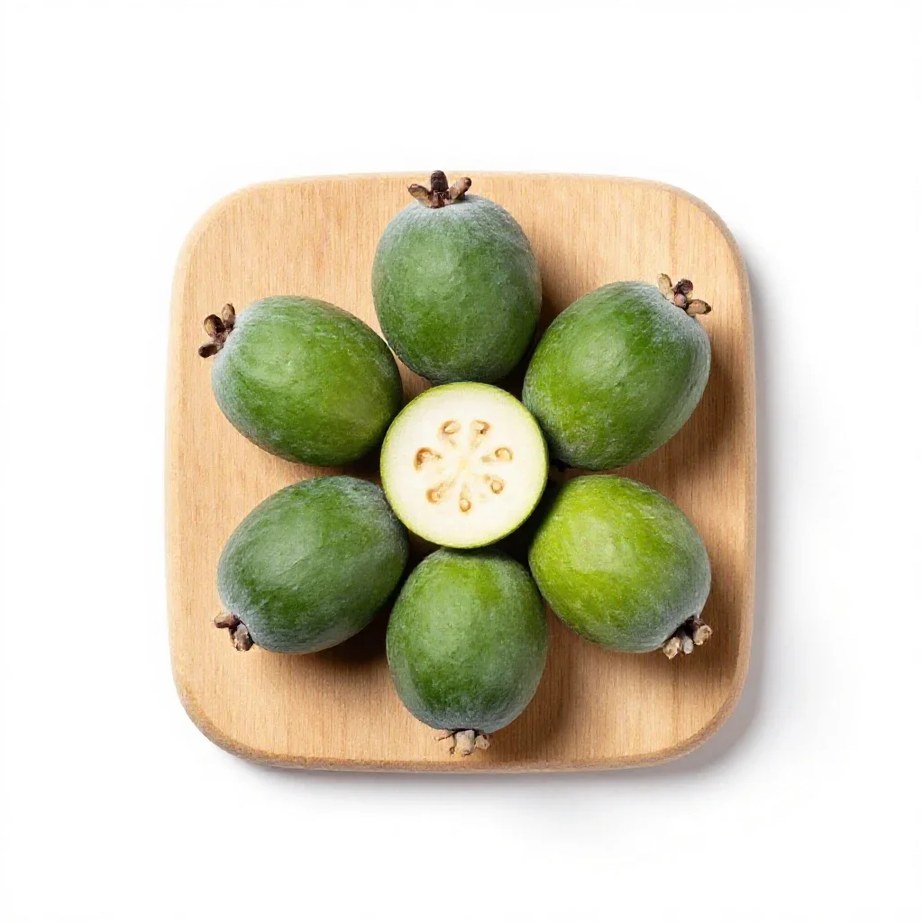 Feijoa isolated on a white background