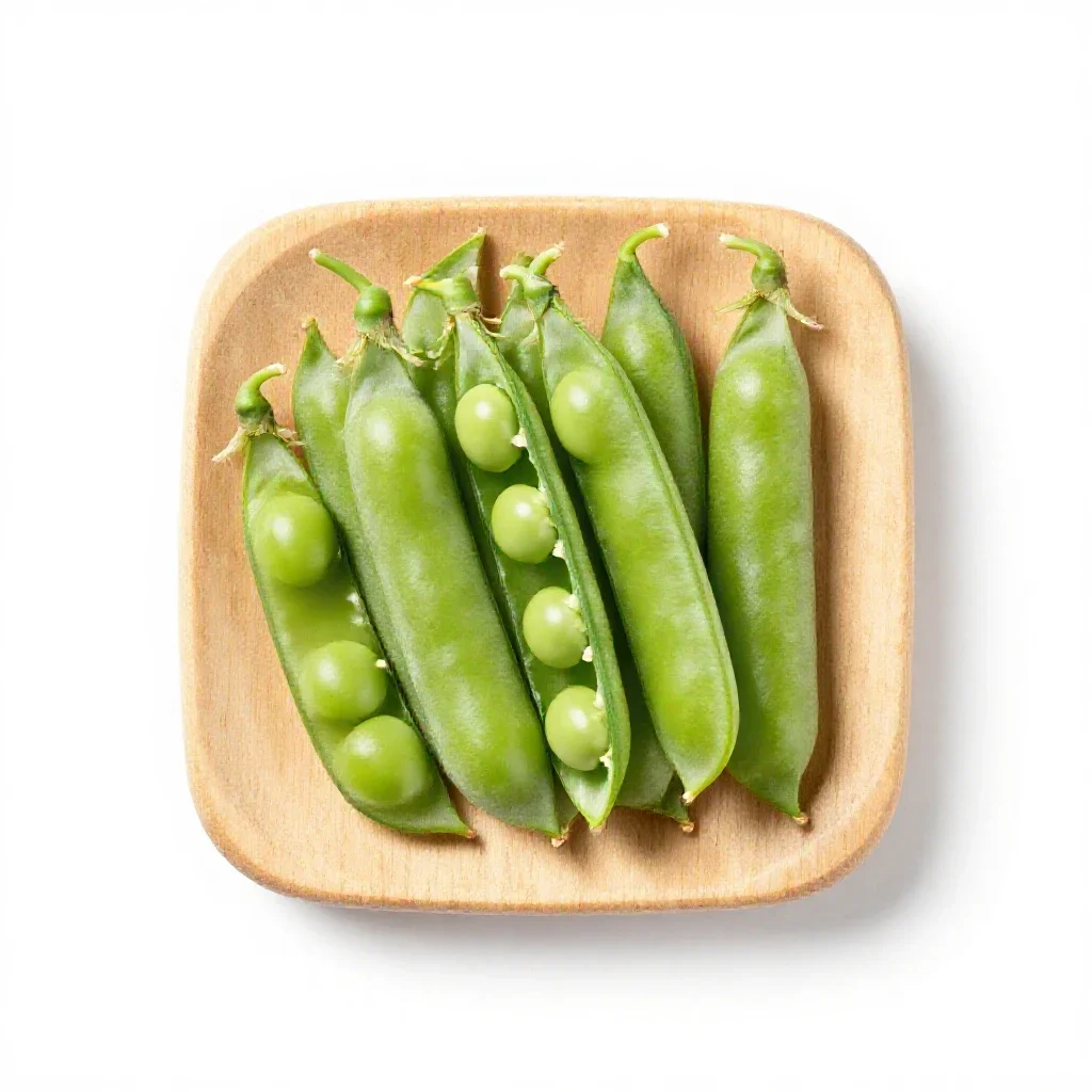 Garden pea isolated on a white background
