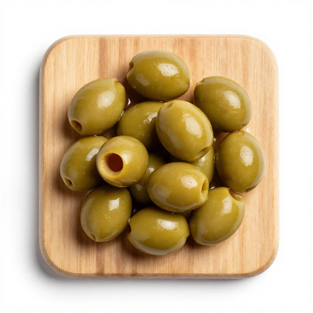 Green olive isolated on a white background