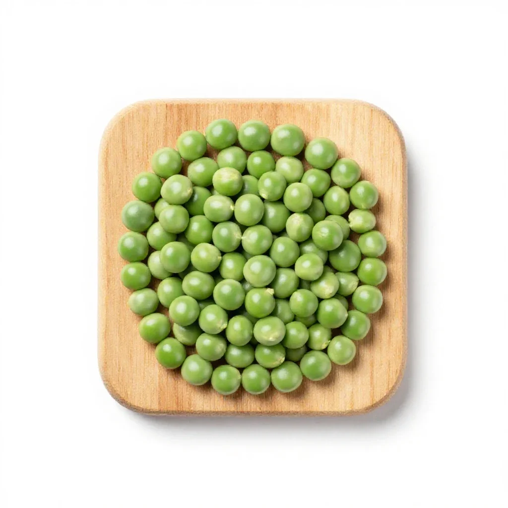 Green pea isolated on a white background