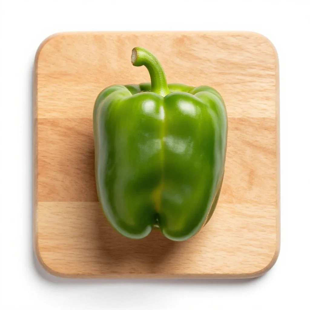 Green pepper isolated on a white background