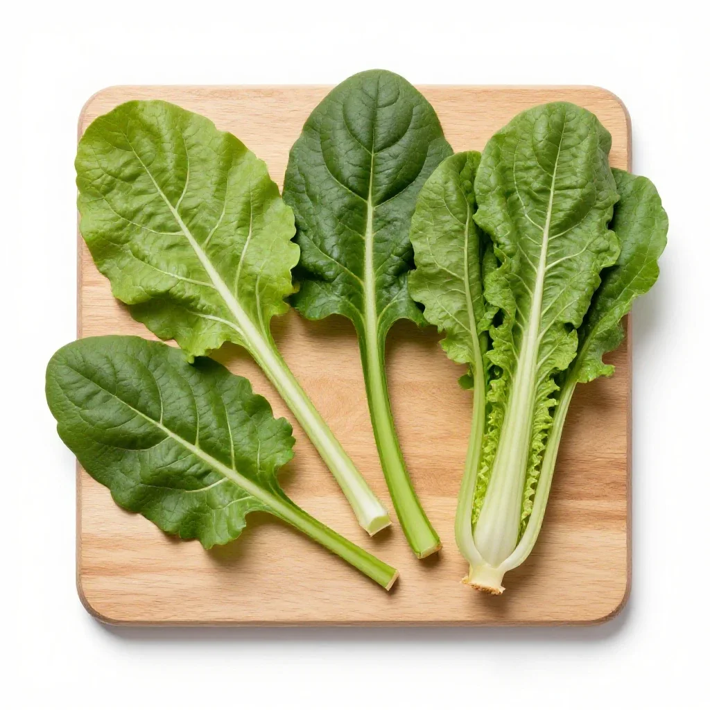 Greens isolated on a white background
