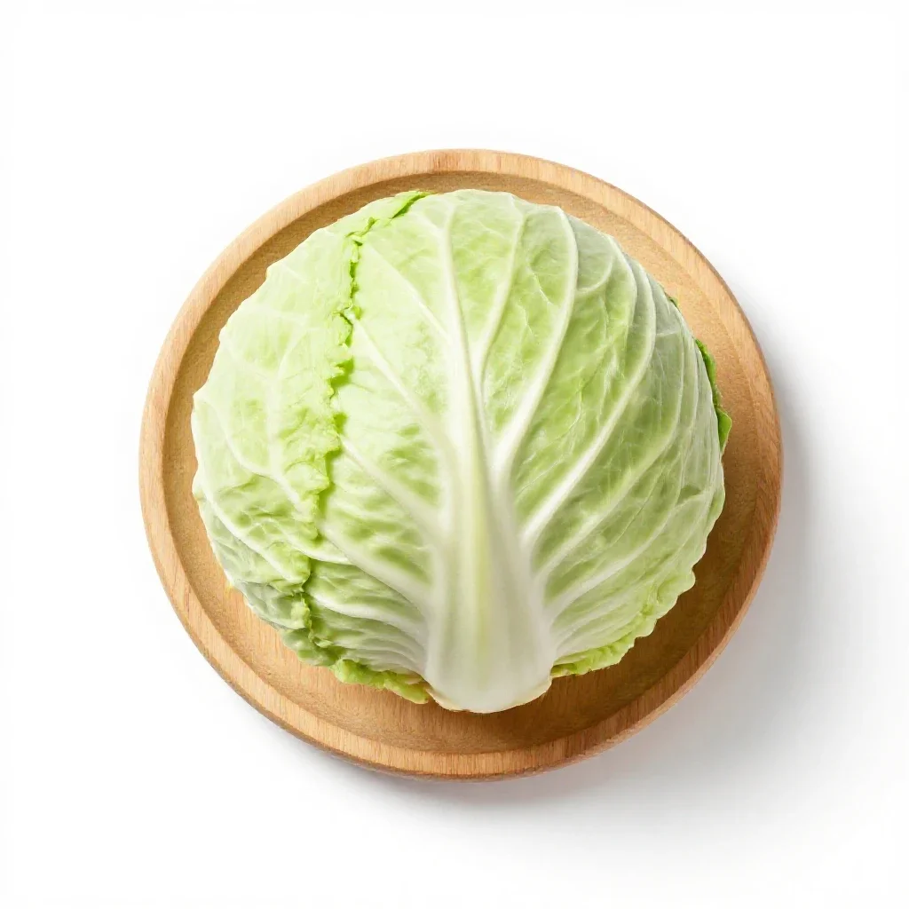 Head cabbage isolated on a white background