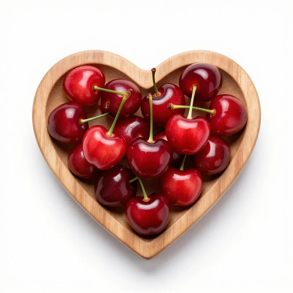 Heart cherry isolated on a white background