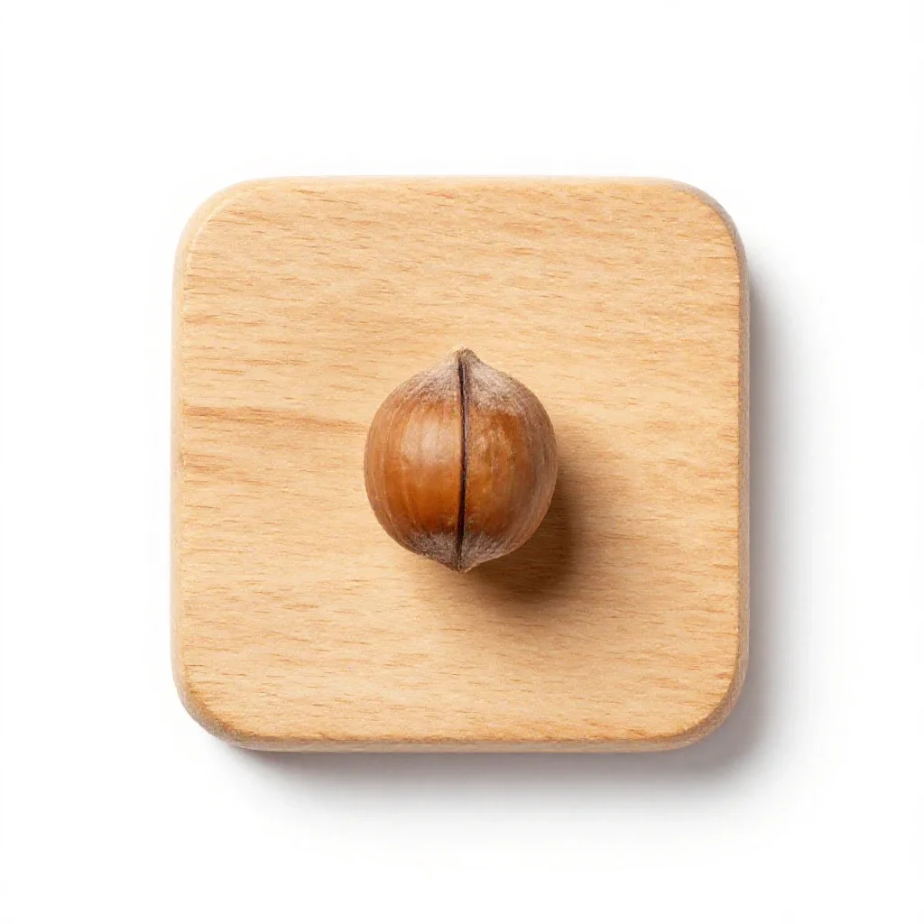 Hickory nut isolated on a white background