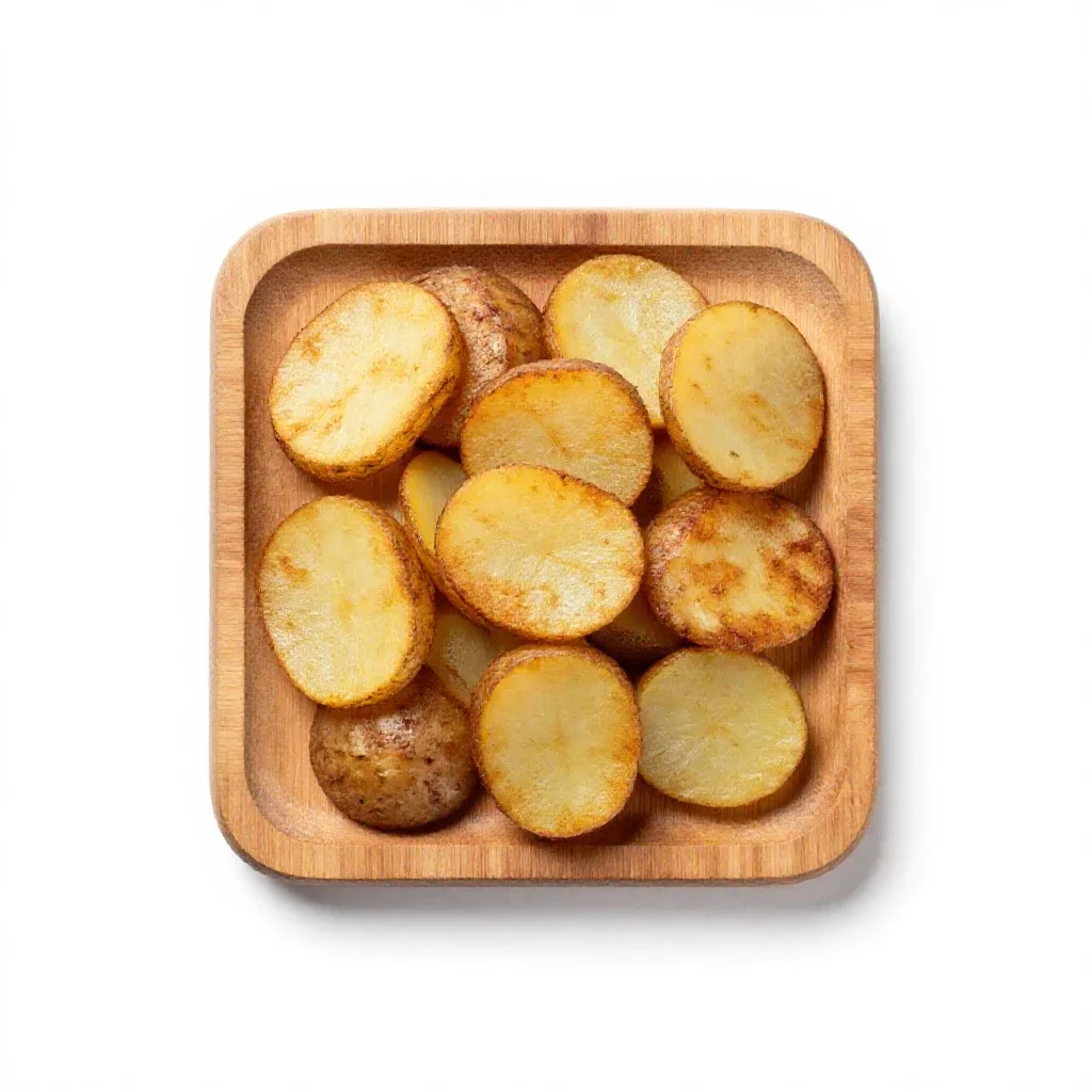 Home fries isolated on a white background
