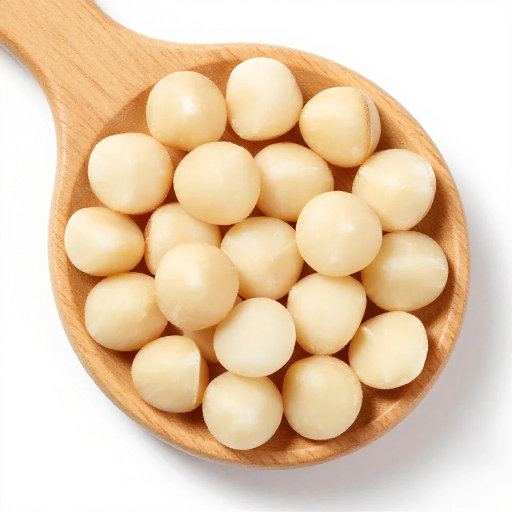 Macadamia nut isolated on a white background