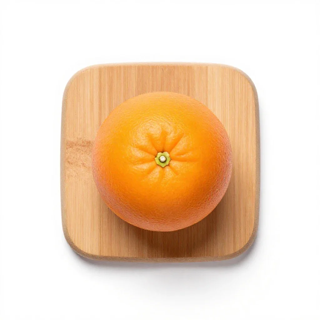 Navel orange isolated on a white background