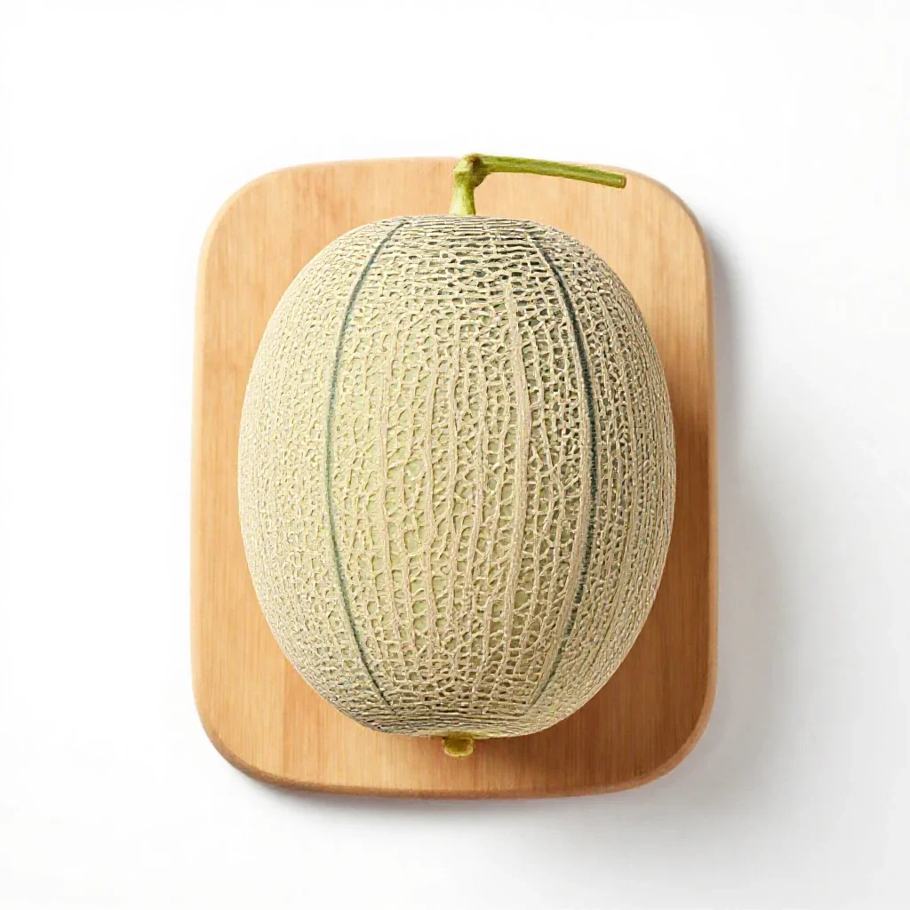Net melon isolated on a white background