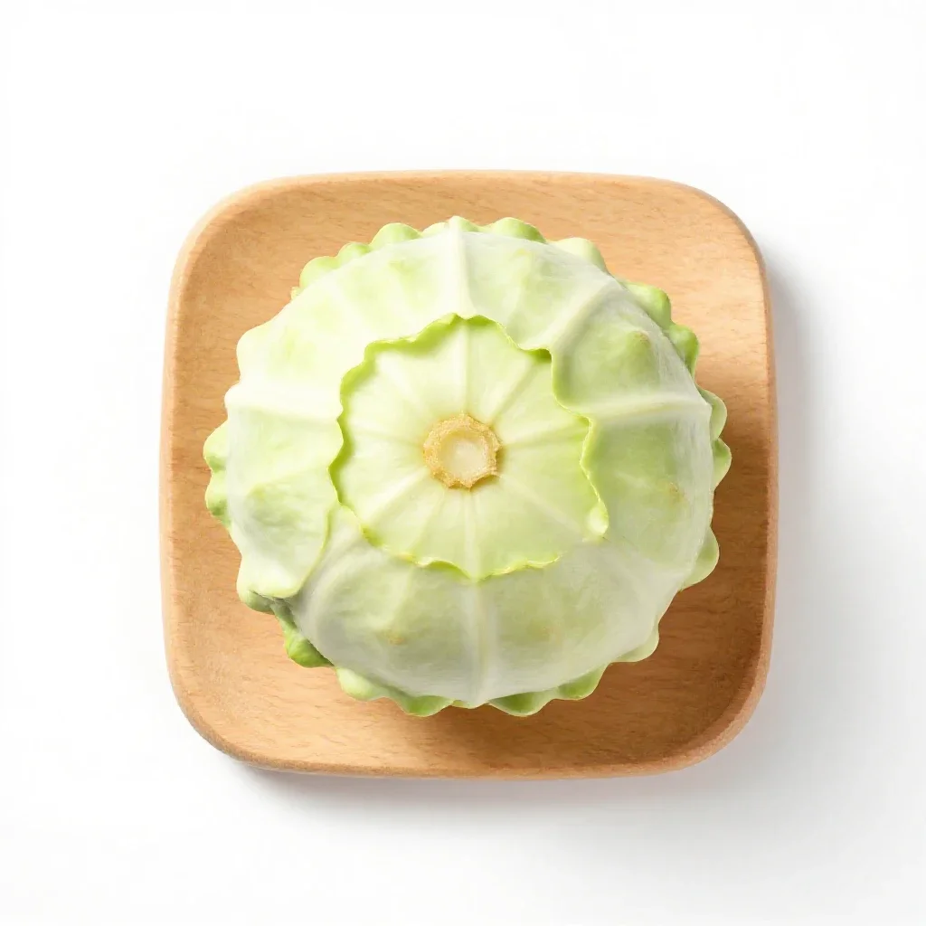 Pattypan squash isolated on a white background