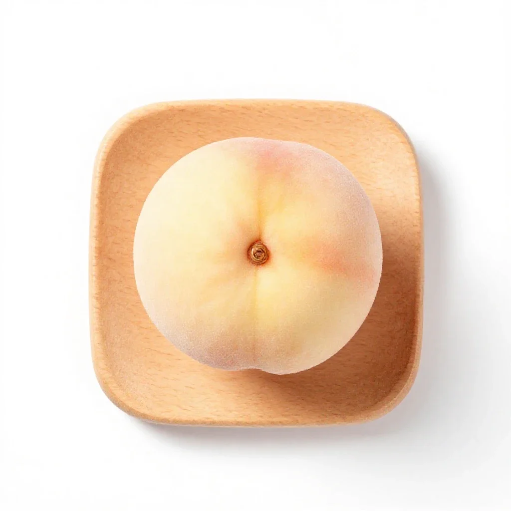 Peach isolated on a white background