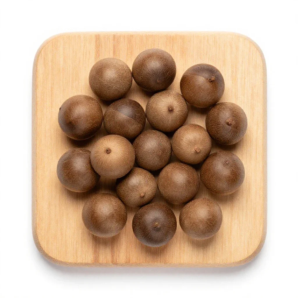 Quandong nut isolated on a white background