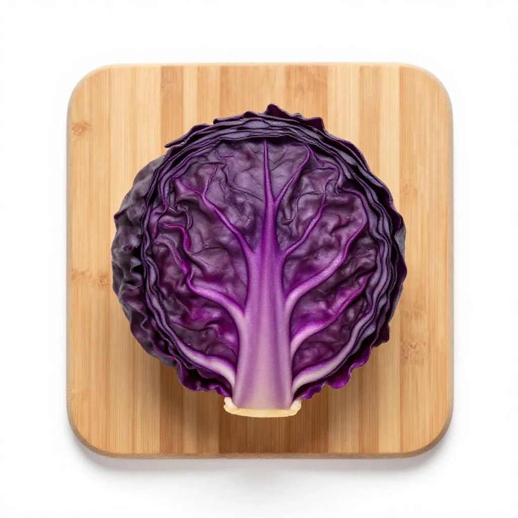 Red cabbage isolated on a white background