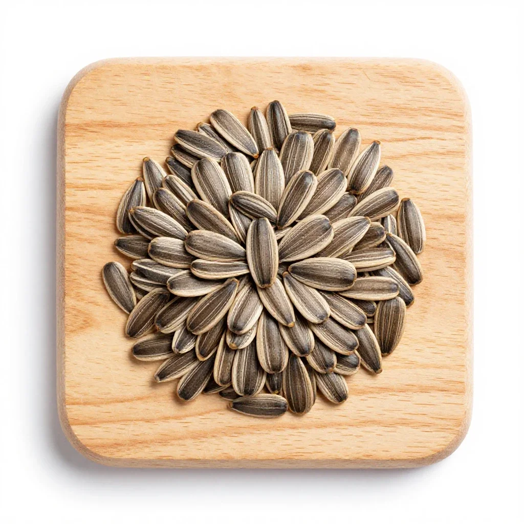Safflower seed isolated on a white background