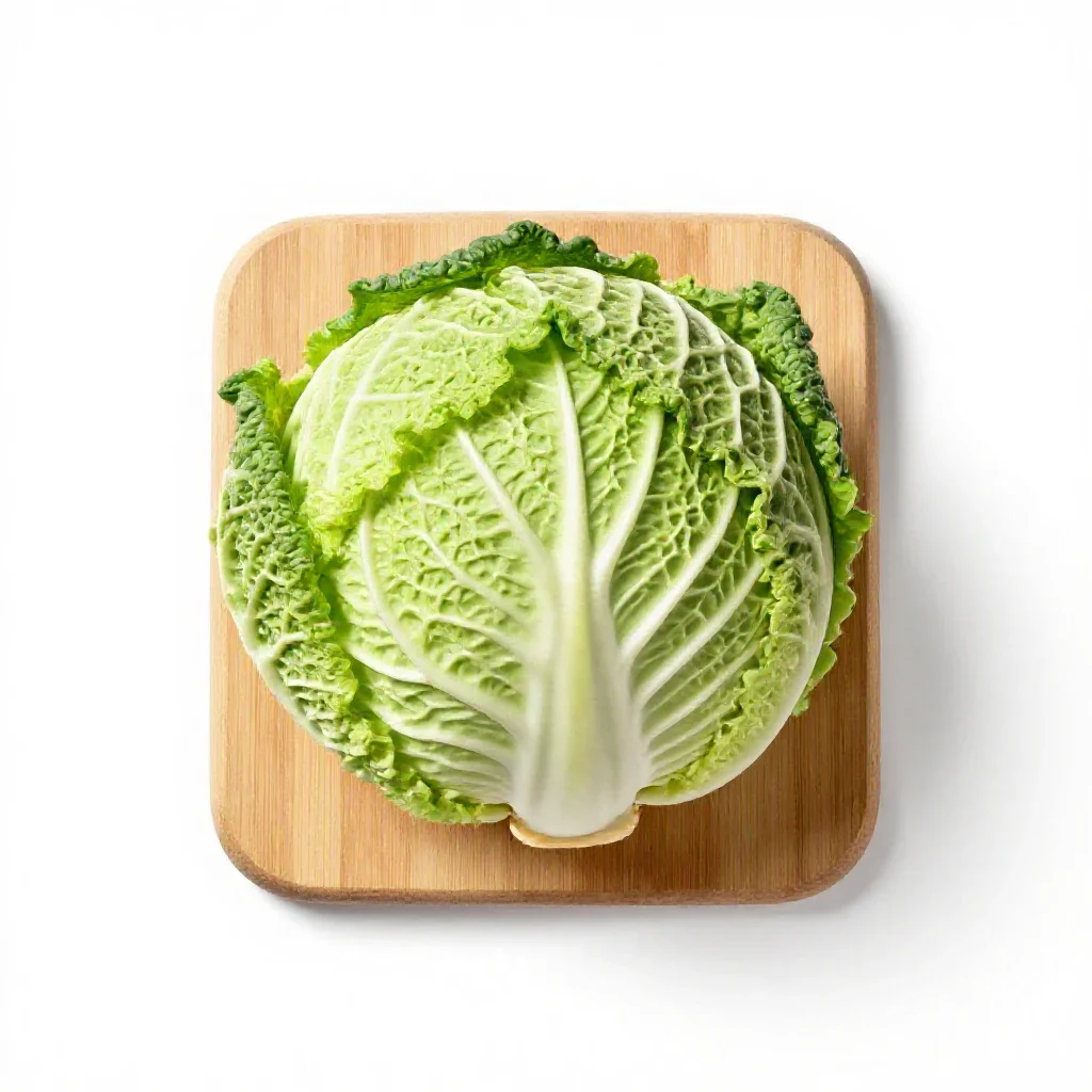 Savoy cabbage isolated on a white background