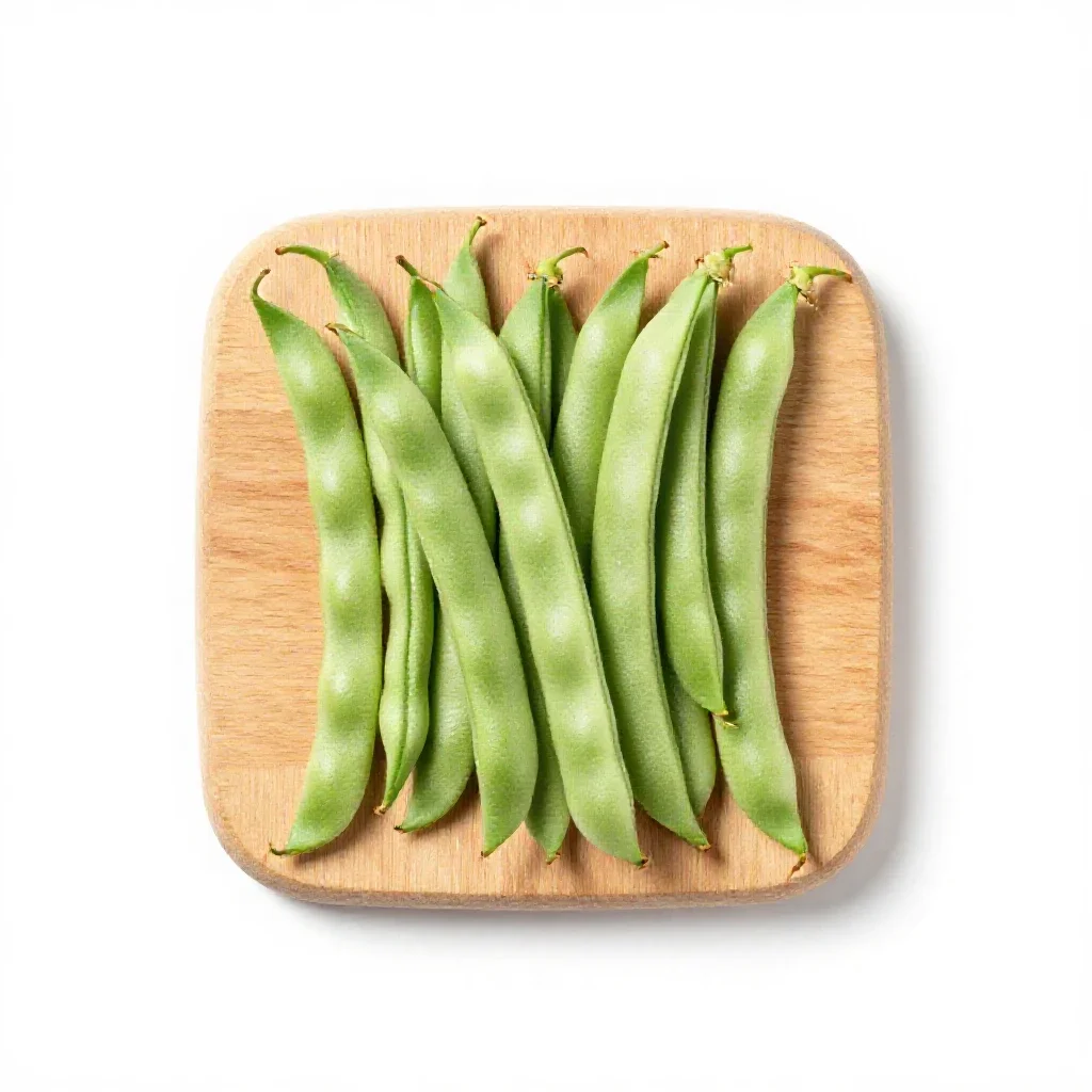 Snap bean isolated on a white background