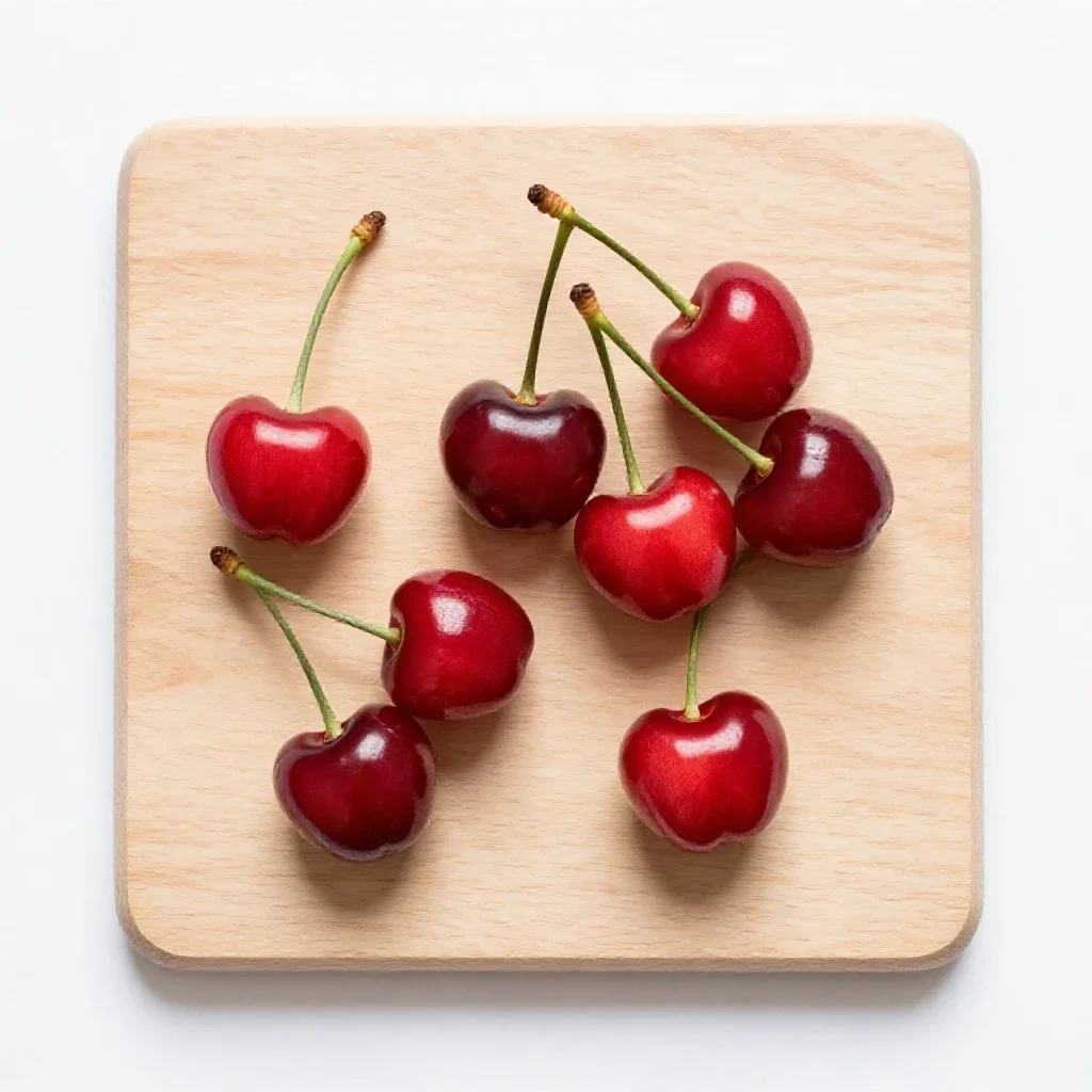 Sweet cherry isolated on a white background