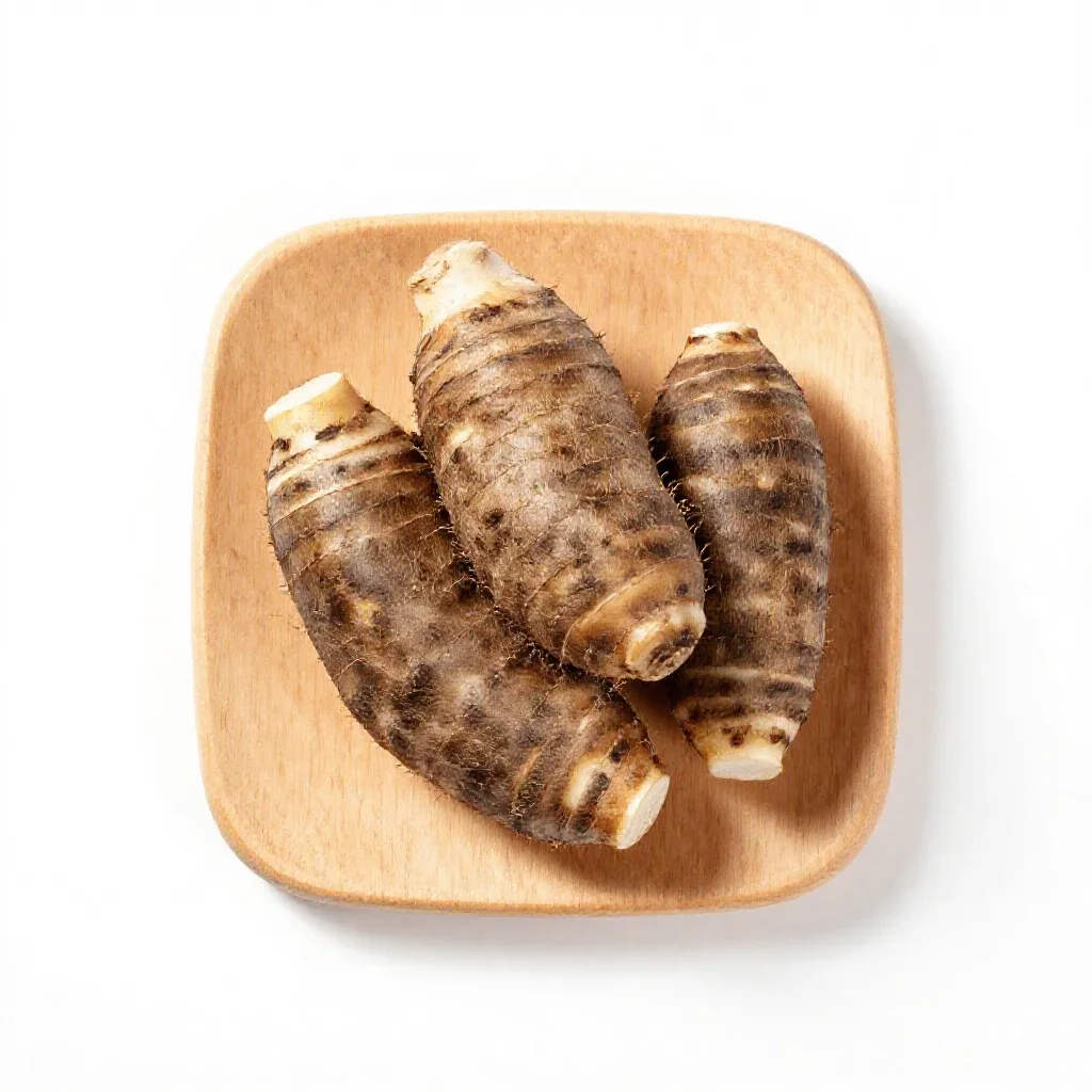 Taro isolated on a white background