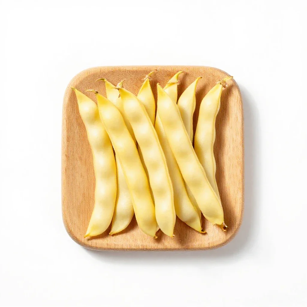 Wax bean isolated on a white background