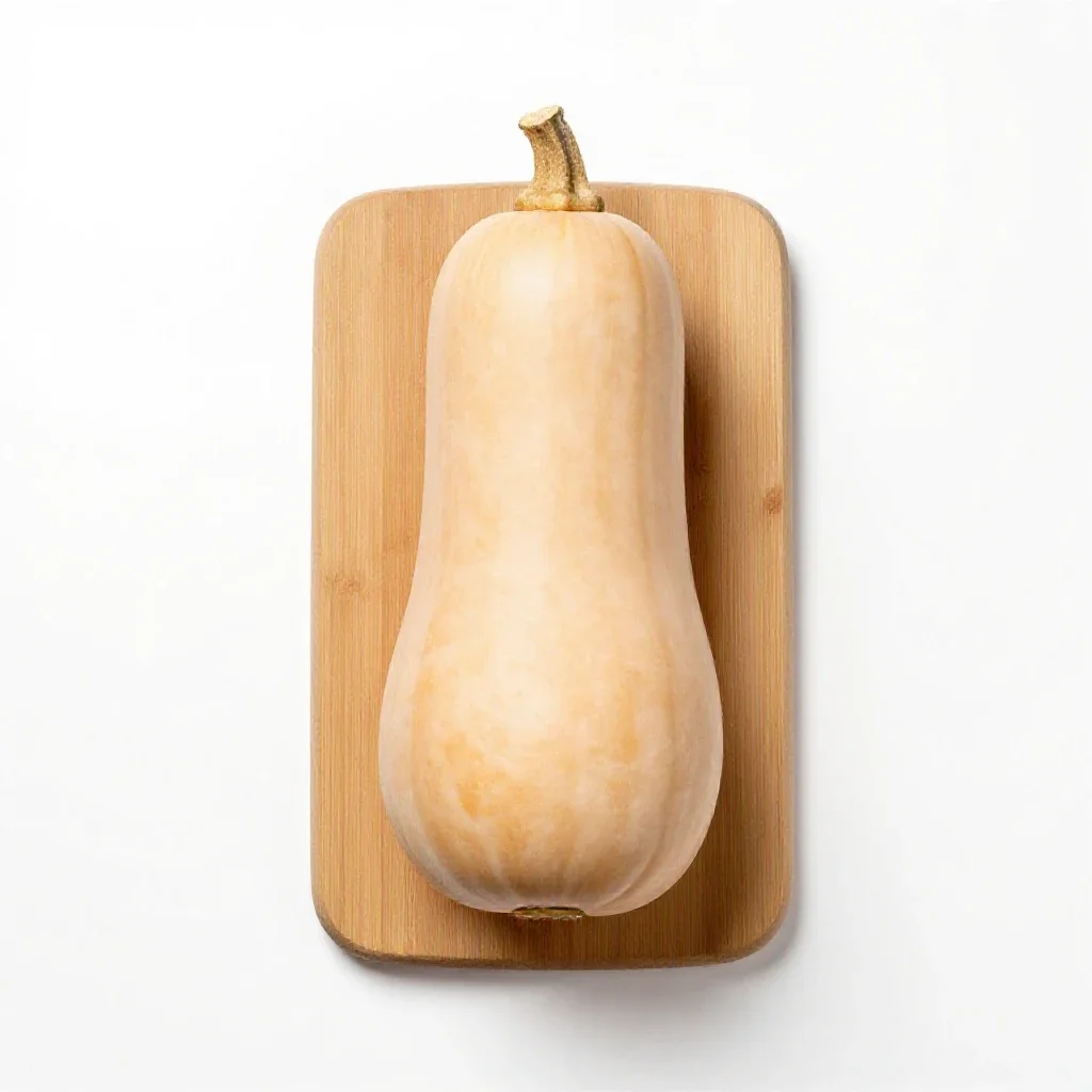 Winter crookneck squash isolated on a white background
