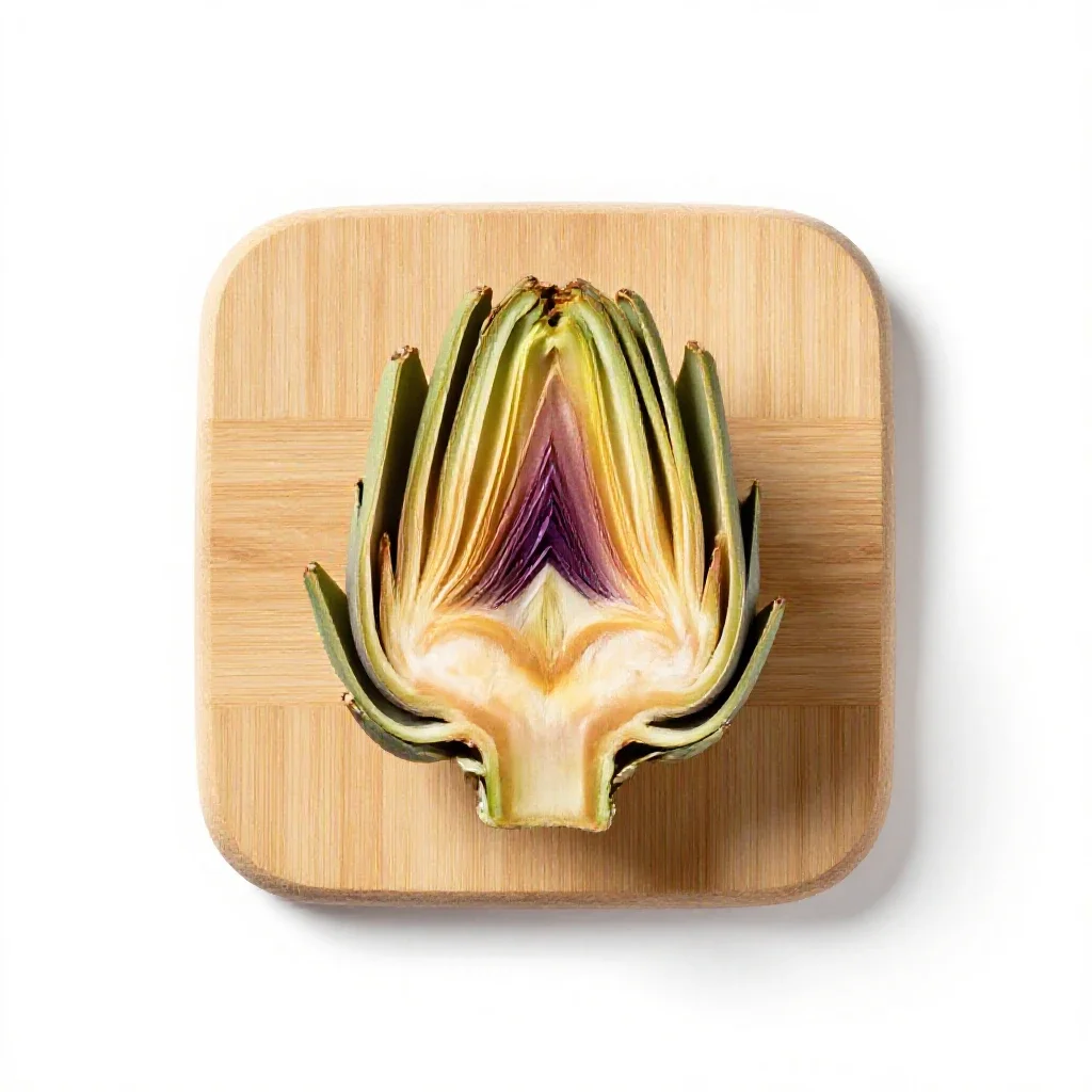 Artichoke heart isolated on a white background
