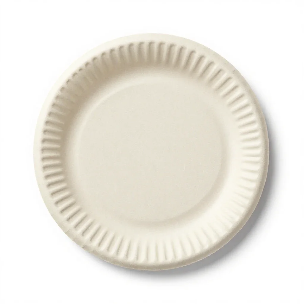 Paper plate isolated on a white background