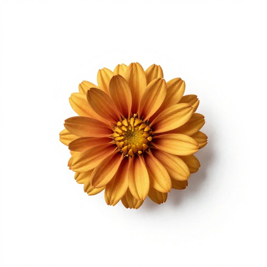 Golden aster isolated on a white background