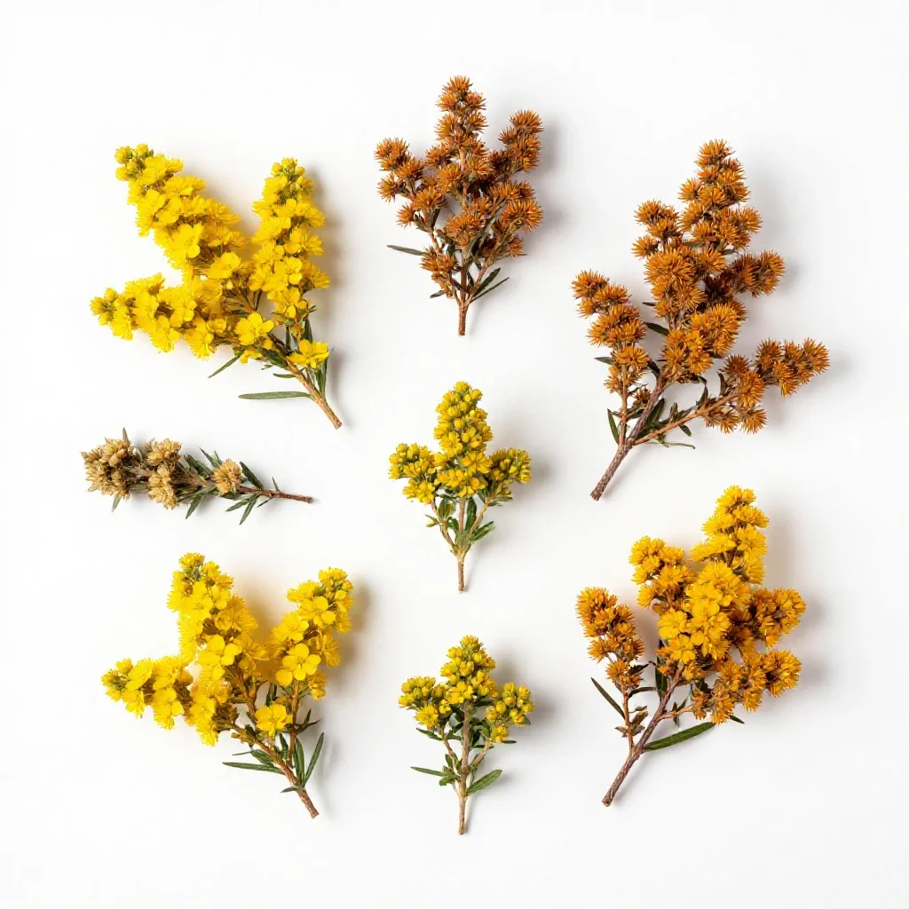 Goldenbush isolated on a white background