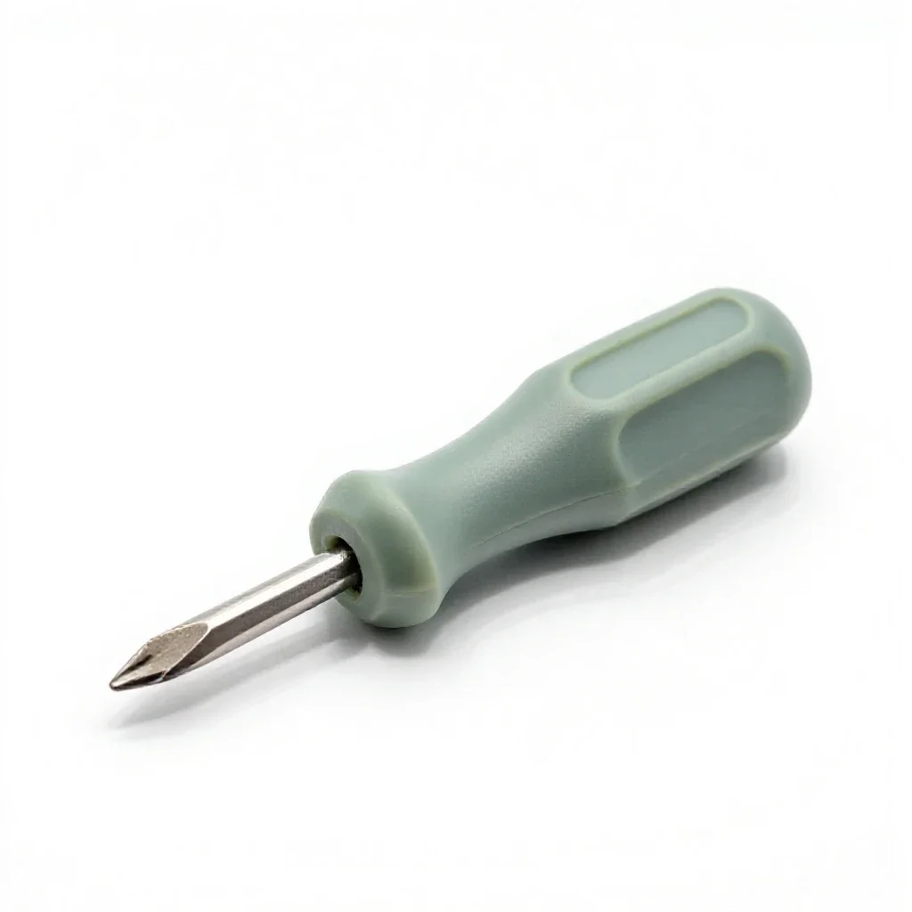 Flat tip screwdriver isolated on a white background