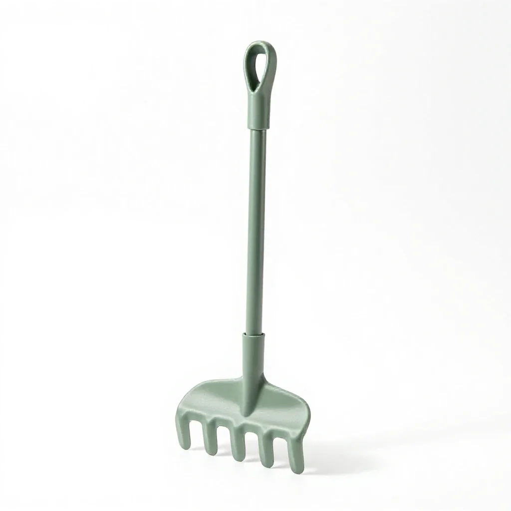 Garden rake isolated on a white background