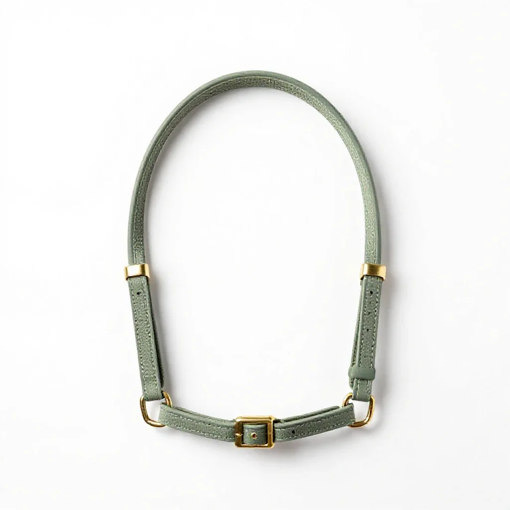 Bridle with brass fittings isolated on a white background