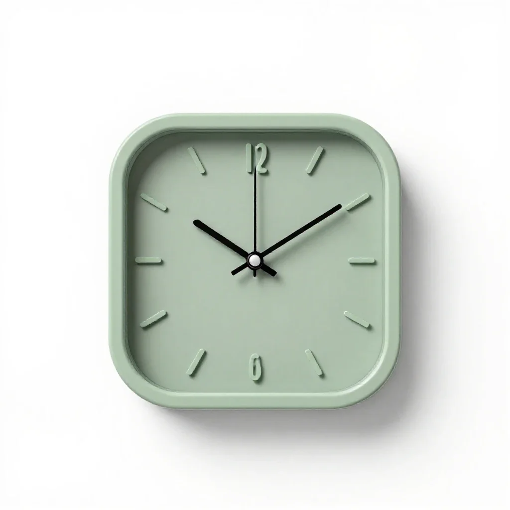 Pendulum wall clock isolated on a white background