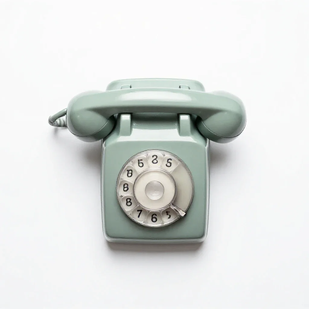 Rotary telephone switchboard isolated on a white background