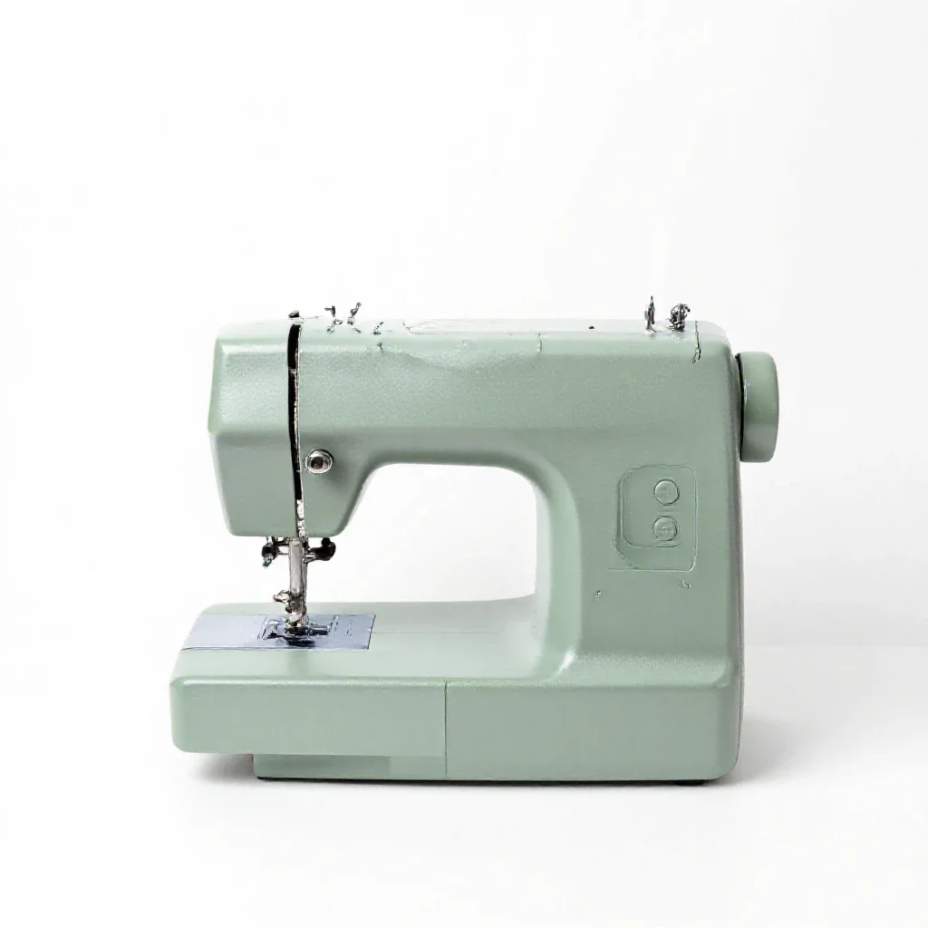 Treadle sewing machine isolated on a white background