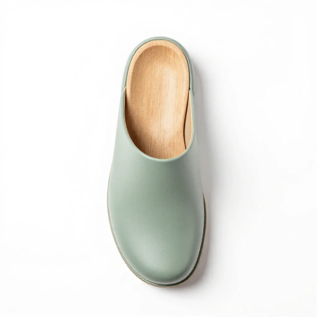 Wooden shoe last isolated on a white background
