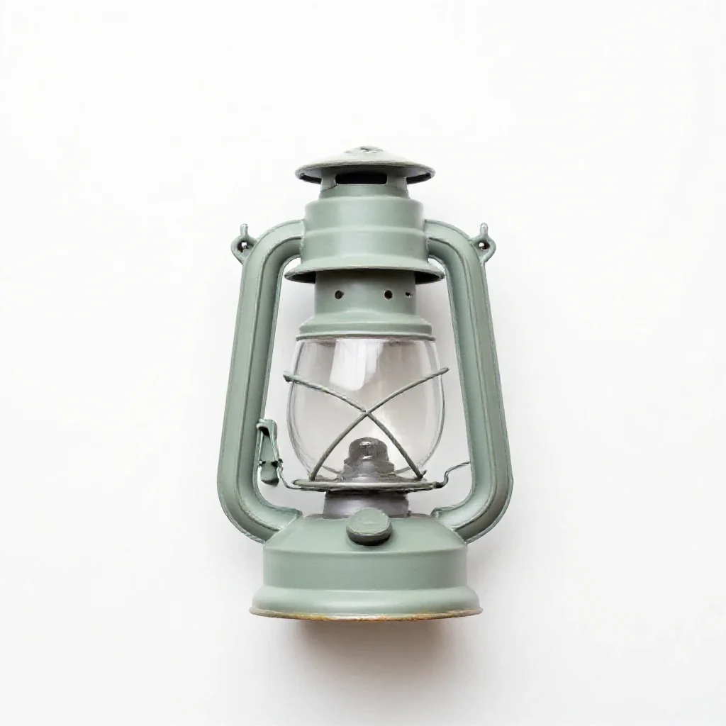 Oil lamp isolated on a white background
