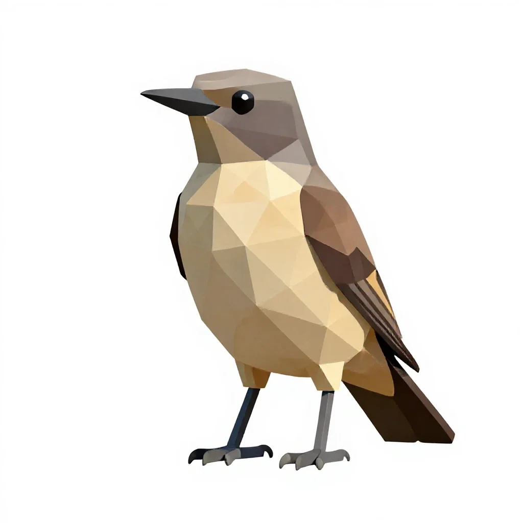 Kingbird isolated on a white background