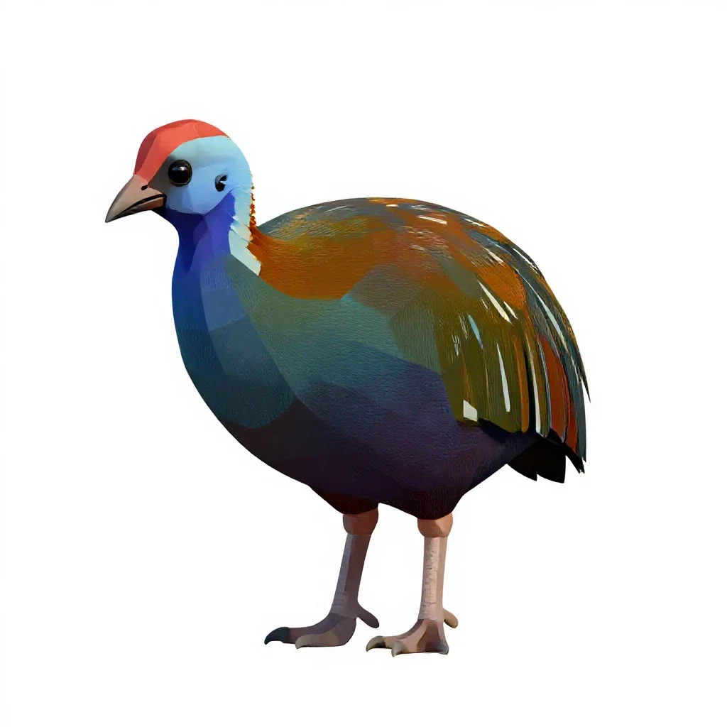 Takahe isolated on a white background