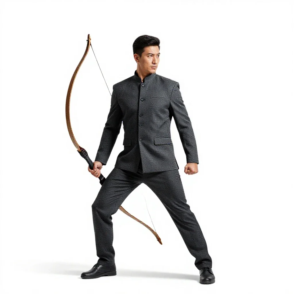 Mounted steppe archer isolated on a white background