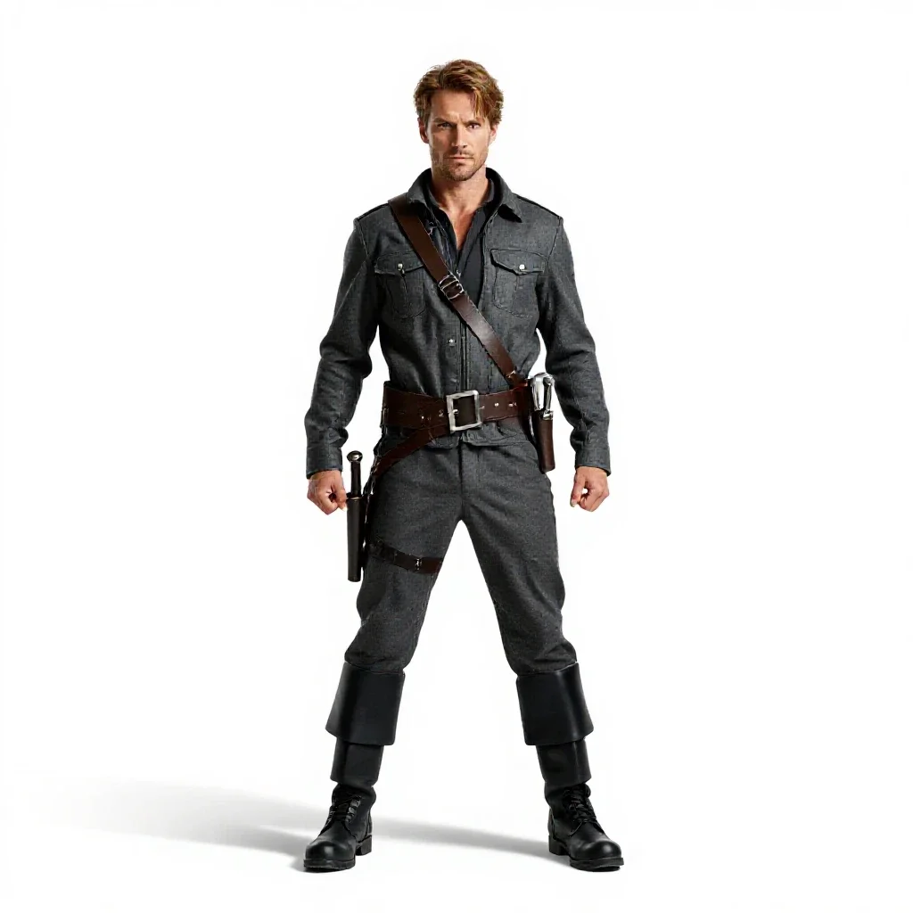 Sky pirate captain isolated on a white background