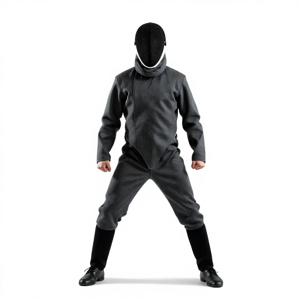 Swashbuckling duellist isolated on a white background