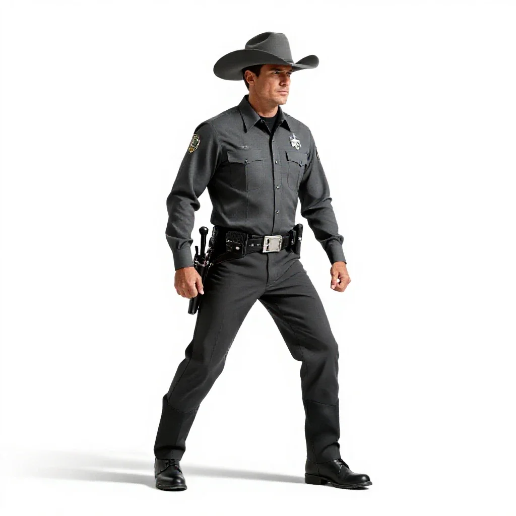 Wild West sheriff isolated on a white background