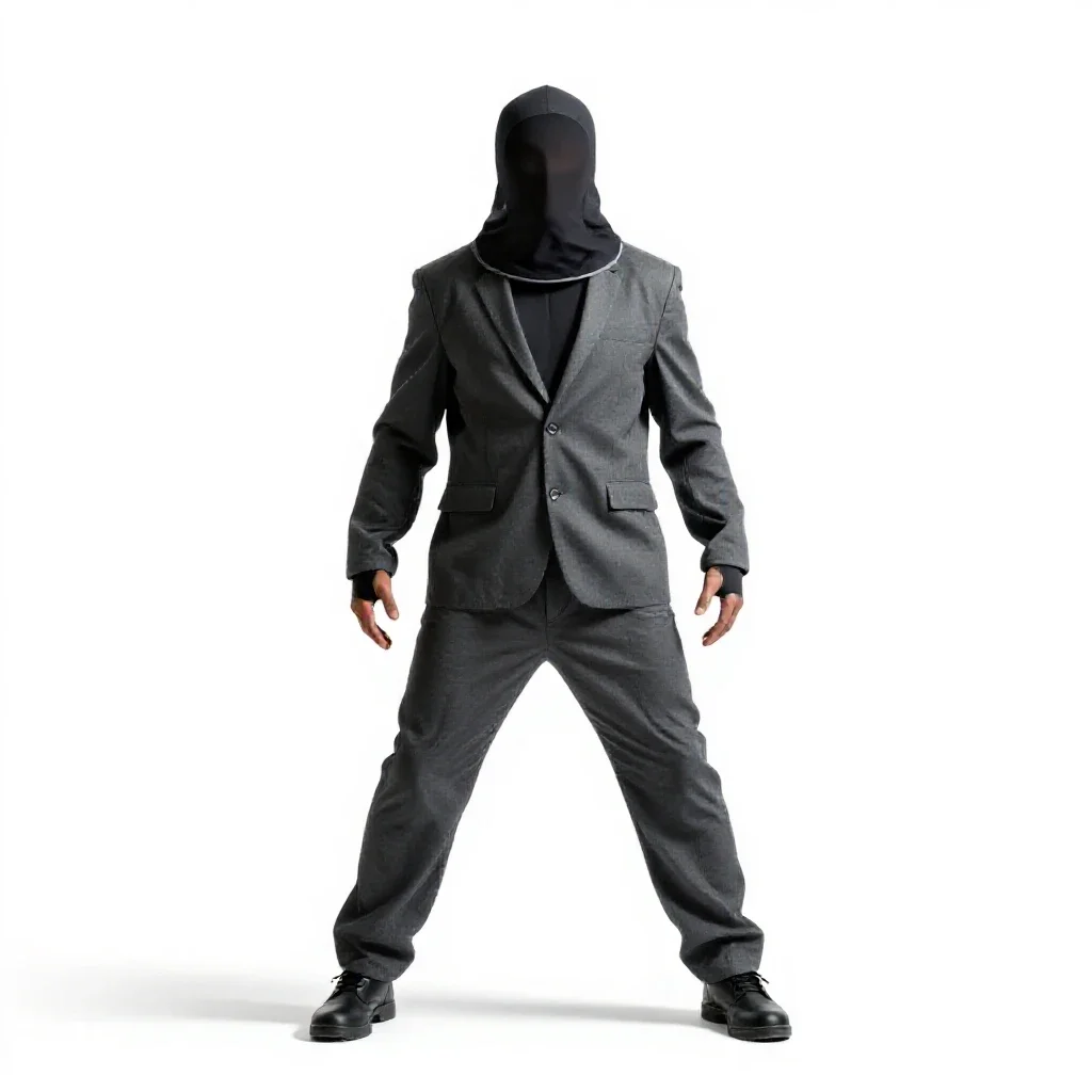 Beekeeper in a veiled suit isolated on a white background